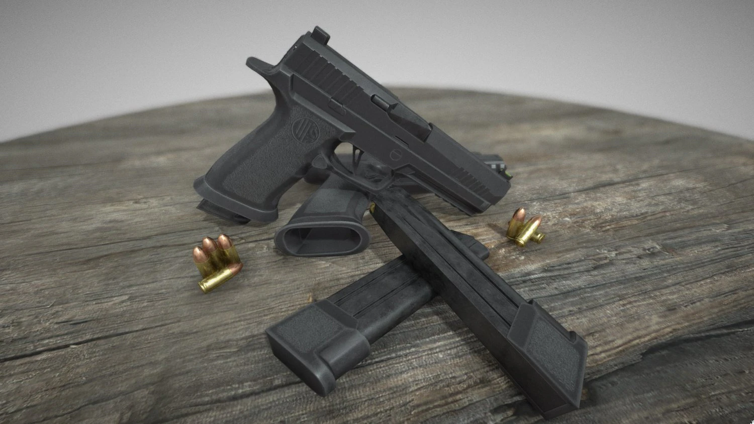 SIG Sauera P320 Model 3D .c4d .max .obj .3ds .fbx .stl .blend 