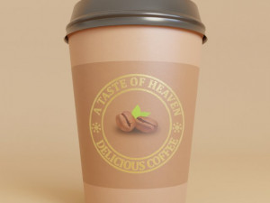 Disposable Coffee Cup PBR 3Dモデル
