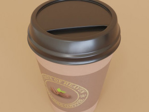 Disposable Coffee Cup PBR 3D Модель