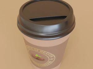 Disposable Coffee Cup PBR 3D Model