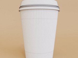 Disposable Coffee Cup PBR 3D Модель