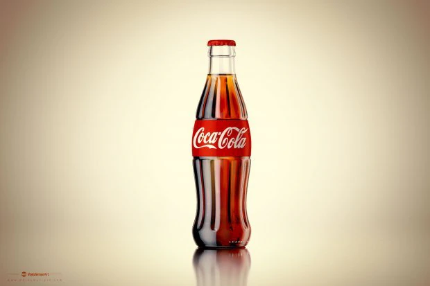 Professional Scene With Coca-Cola Bottle 3D Model .c4d .max .obj .3ds .fbx .stl .blend 