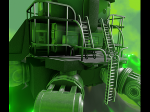 Five Wheeler With Radioactive Surrounding 3D Модель