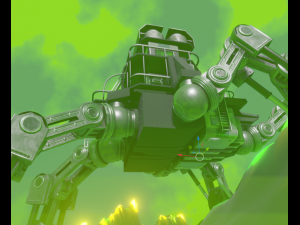 Five Wheeler With Radioactive Surrounding 3D Модель