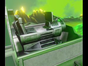 Five Wheeler With Radioactive Surrounding 3D Модель
