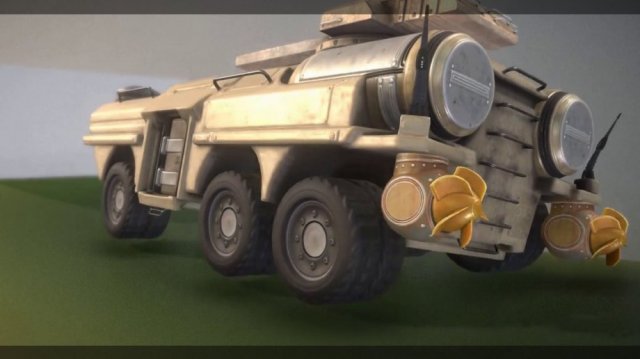 Amphibious Tank New Rig 3D Model .c4d .max .obj .3ds .fbx .stl .blend