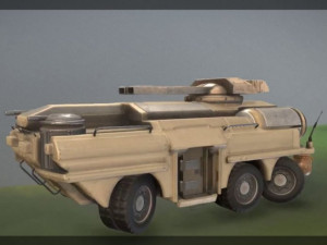 Amphibious Tank New Rig 3D Model