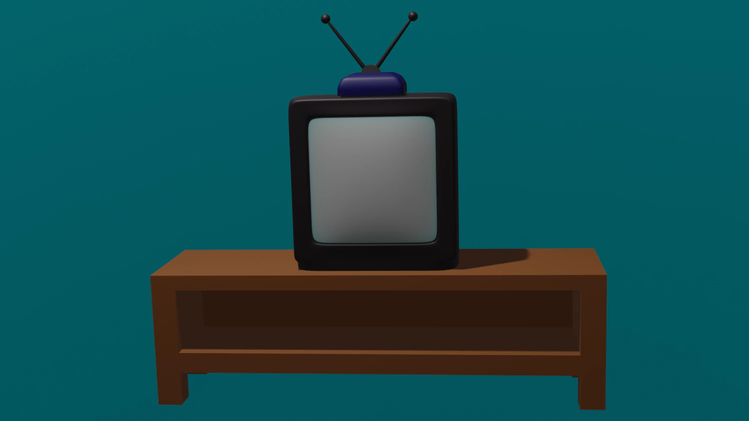 Television and table 3D Model .c4d .max .obj .3ds .fbx .stl .blend