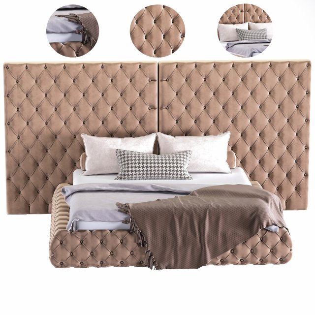Meridiani bed tuyo 3D Модель .c4d .max .obj .3ds .fbx .stl .blend 