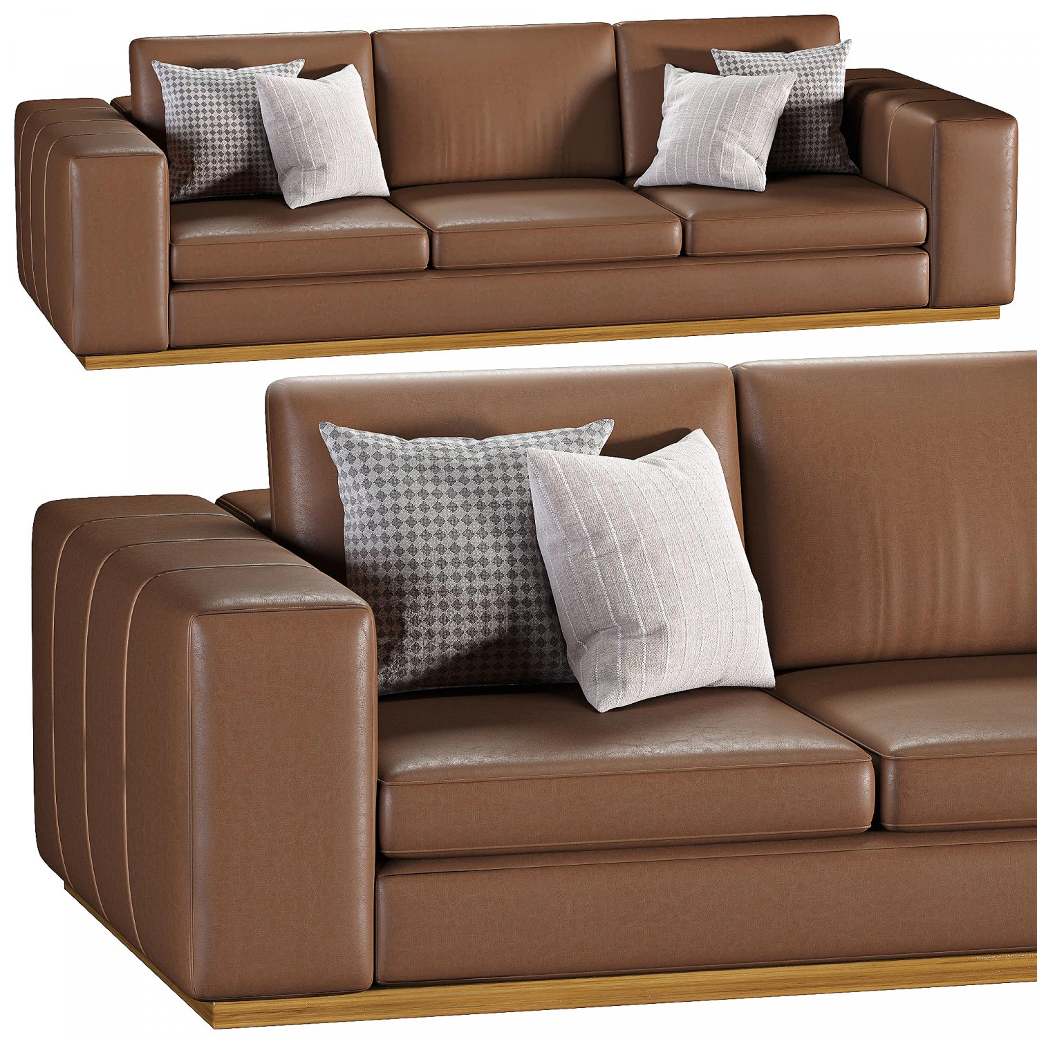 Laskasas CHARLIE 3 seater 3D Model .c4d .max .obj .3ds .fbx .stl .blend 