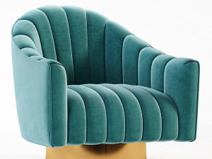 Buoyant Accent Lounge Swivel Chair Modèle 3D