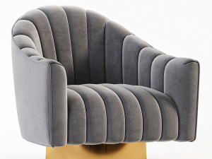 Buoyant Accent Lounge Swivel Chair Modèle 3D