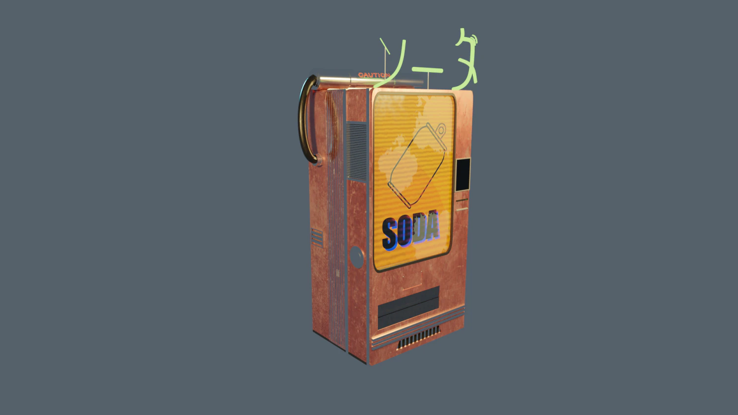 Vending machine 3D Model .c4d .max .obj .3ds .fbx .stl .blend 