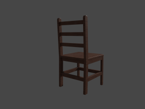 A wooden chair Modelo 3D