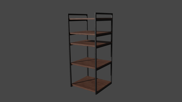 A shelf 3D Model .c4d .max .obj .3ds .fbx .stl .blend 