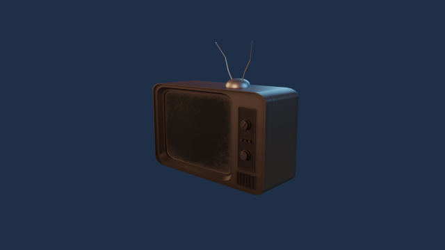 Retro TV 3D Model .c4d .max .obj .3ds .fbx .stl .blend 