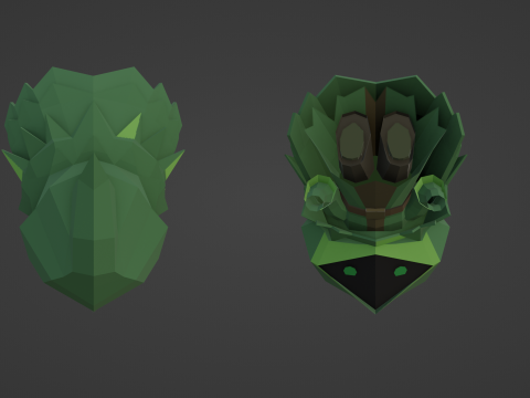 Low Poly Forest Druid Modello 3D