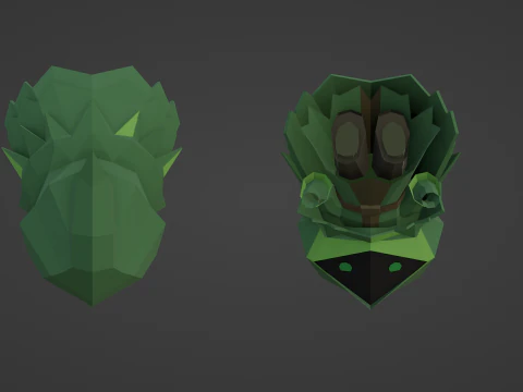 Low Poly Forest Druid 3D Model