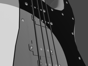Bass Guitar 3D Модель