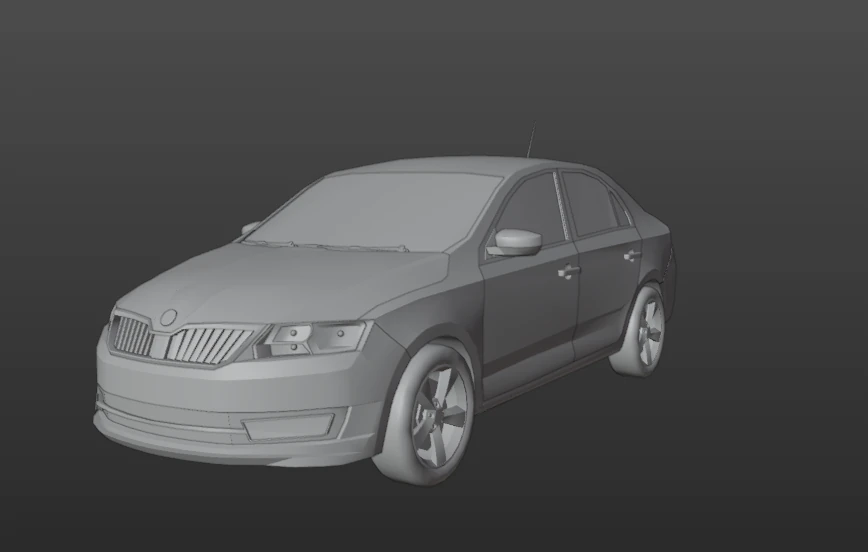 Skoda Rapid 3D Model .c4d .max .obj .3ds .fbx .stl .blend