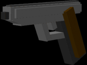 Pistol and Ammo 3D Model