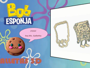 KURABİYE KESİCİ S&Uuml;NGER BOB KAREPANTOLON 3D Baskı Modeli