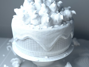 Cake on the stand Modello 3D