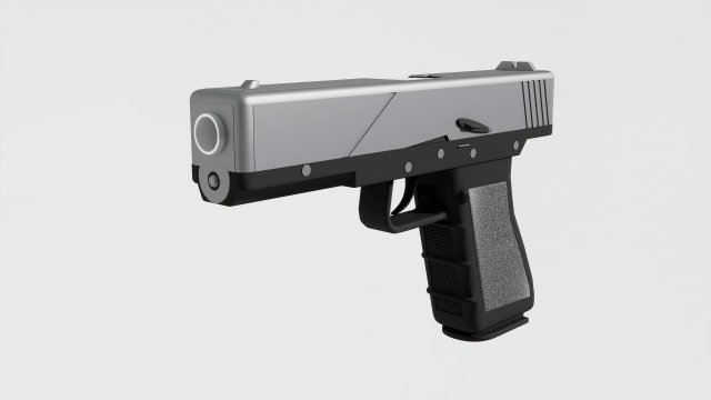 Pistol 3D 모델 .c4d .max .obj .3ds .fbx .stl .blend 