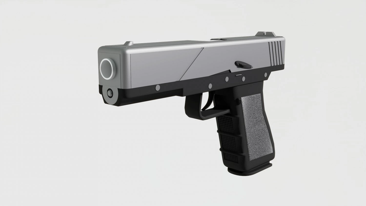 Pistol 3D Model .c4d .max .obj .3ds .fbx .stl .blend 