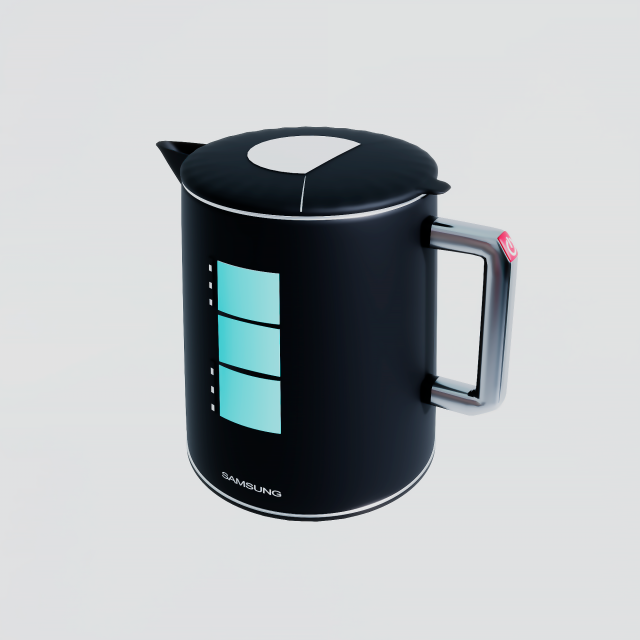 Kettle 3D Model .c4d .max .obj .3ds .fbx .stl .blend 