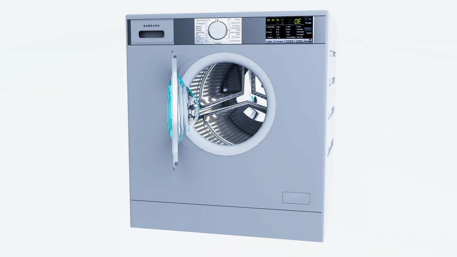 Washing machine 3D Model .c4d .max .obj .3ds .fbx .stl .blend 