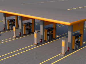 Gas station 3D 模型