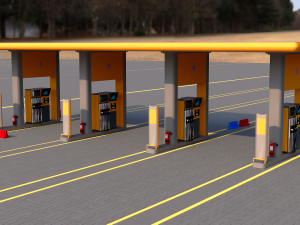 Gas station Modelo 3D