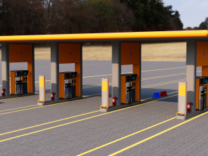 Gas station Modelo 3D