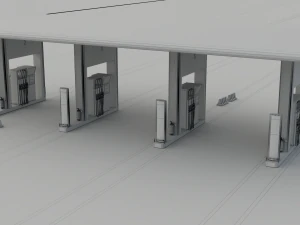 Station-service Modèle 3D