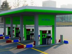 Gas station 3D Model