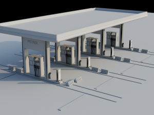 Gas station Modelo 3D
