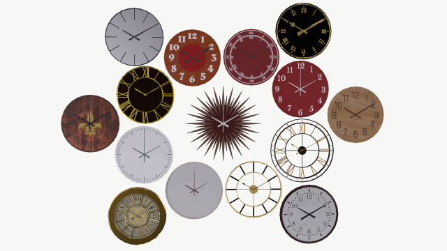 Clocks 3Dモデル .c4d .max .obj .3ds .fbx .stl .blend 