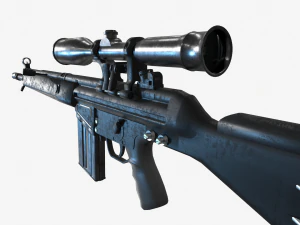 G3SG1 Sniper Rifle 3D Model