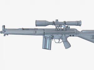 G3SG1 Sniper Rifle 3D Model
