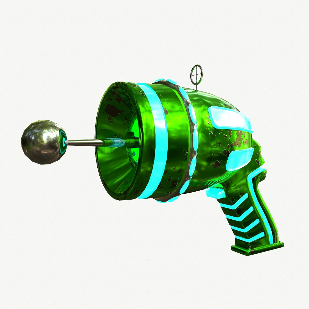 Blaster di fantascienza Modello 3D .c4d .max .obj .3ds .fbx .stl .blend 
