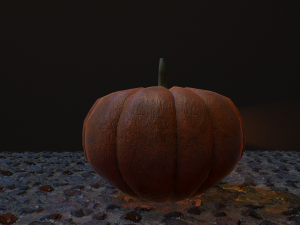 Carved halloween pumpkin 3D Model