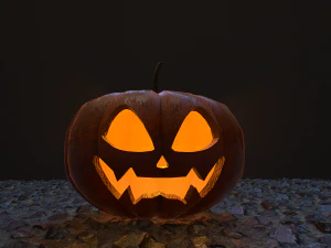 Carved halloween pumpkin 3D Model