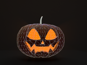 Carved halloween pumpkin 3D Model