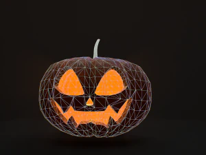 Carved halloween pumpkin 3D Model