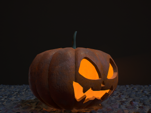 Carved halloween pumpkin 3D Model