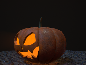 Carved halloween pumpkin 3D Model