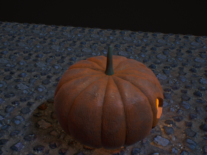 Carved halloween pumpkin 3D Model