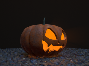 Carved halloween pumpkin 3D Model