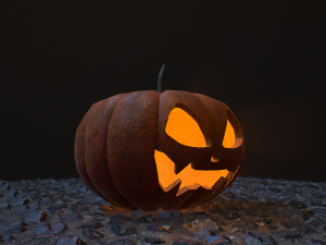 Carved halloween pumpkin 3D Model